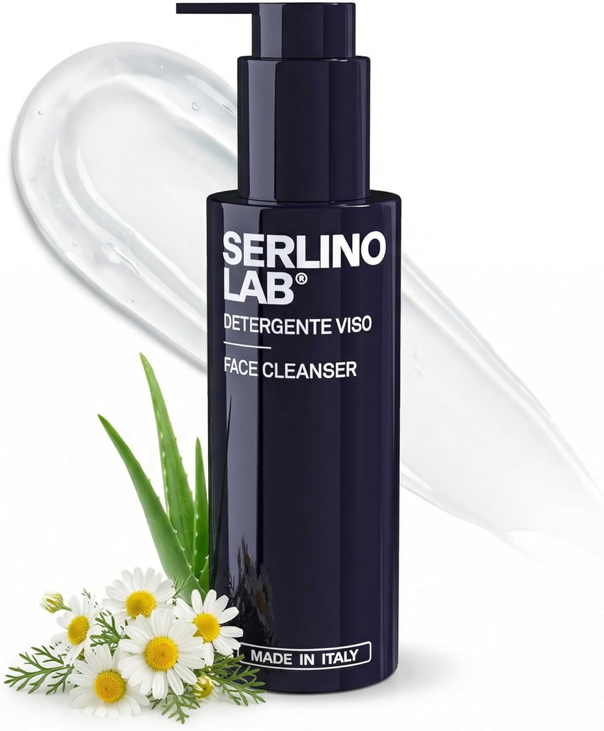 Detalle de SERLINOLAB Detergente Viso Uomo: pulizia profonda con idratazione e aloe – 100 ml