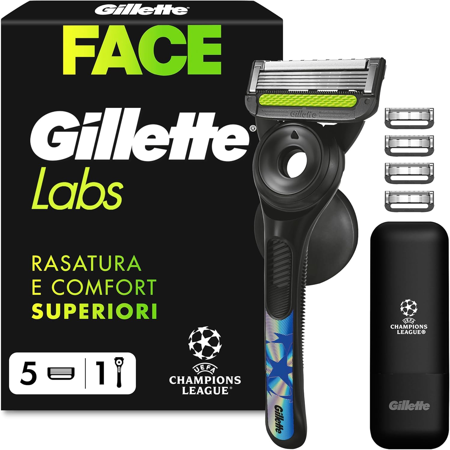 Detalle de Rasoio GilletteLabs Champions League, 5 lamette