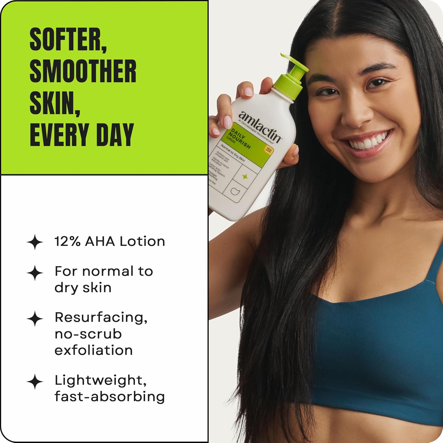 Detalle de AmLactin Daily Moisturizing Lotion 12% AHA