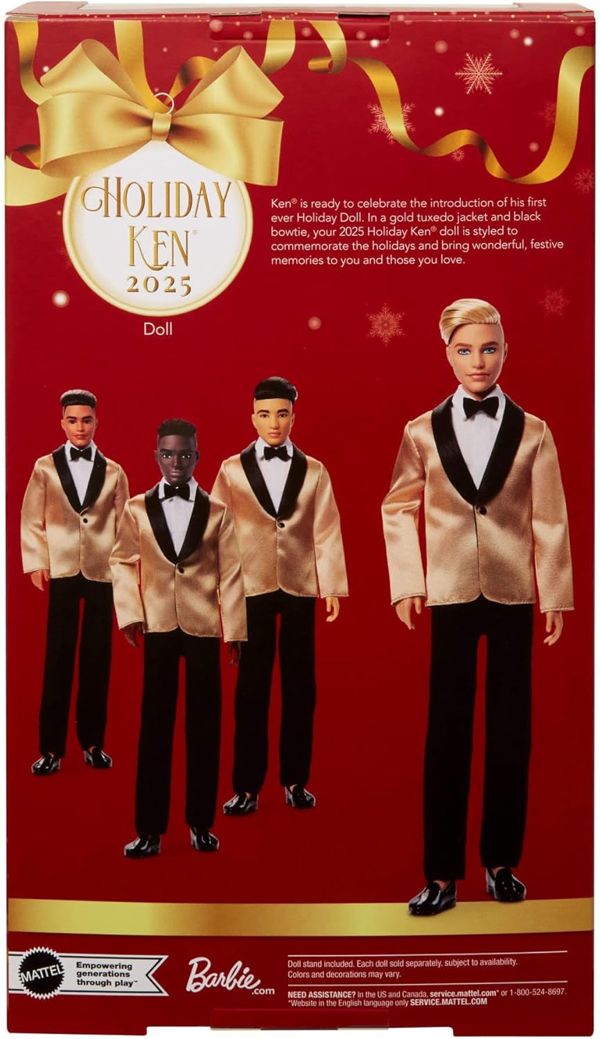 Thumbnail 5 de Barbie Signature - Ken Magia delle Feste 2025: bambola da collezione con tuta elegante e giacca dorata