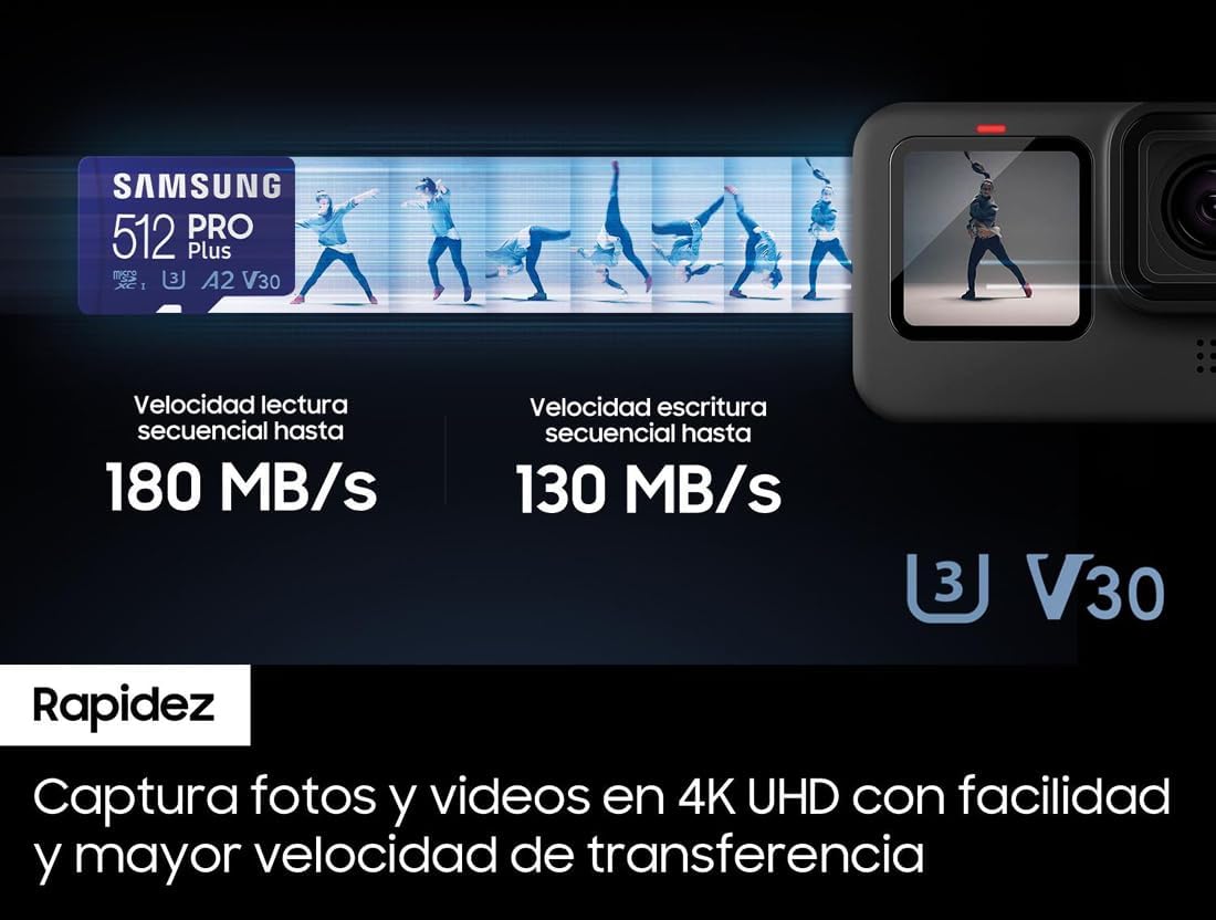Thumbnail 2 de Samsung PRO Plus 256 GB MicroSD 180 MB/s