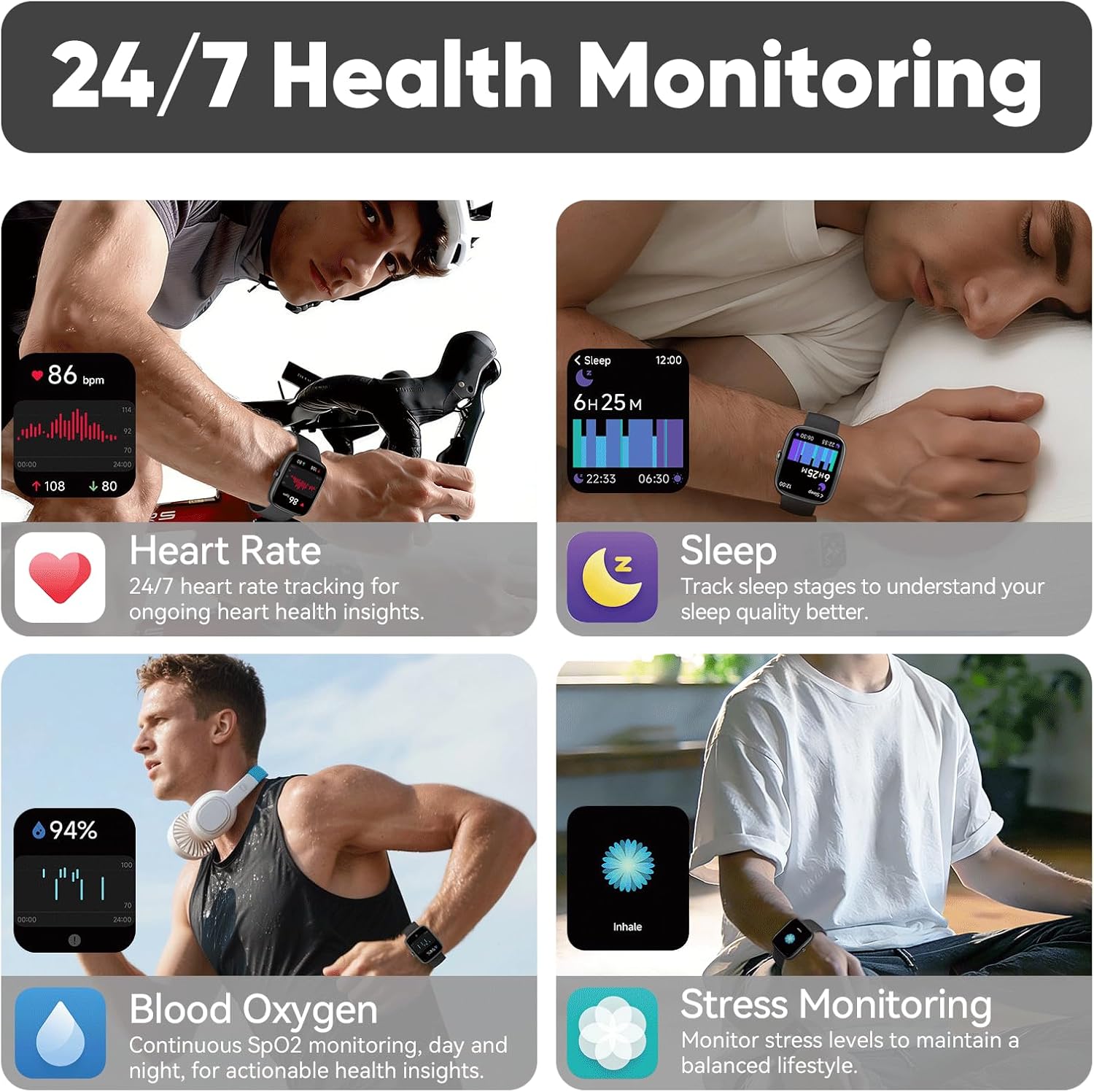 Detalle de Smart Watch for Men and Women with Bluetooth Calling and 110+ Sports Modes