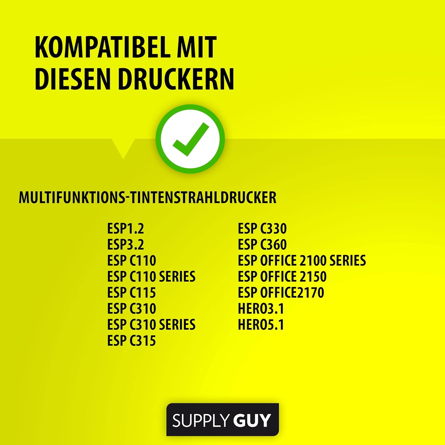Thumbnail 1 de Supply Guy 4 Druckerpatronen kompatibel mit Kodak 30 / 30XL High Yield (Multipack) für verschiedene ESP-/Office-/Hero-Modelle
