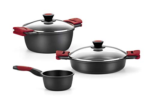 Detalle de BRA Premiere Batería de Cocina 3 Piezas Antiadherente
