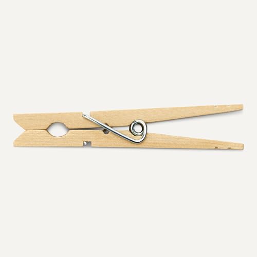 Thumbnail 2 de Amazon Basics Wäscheklammern aus Holz mit Feder – 100 Stück