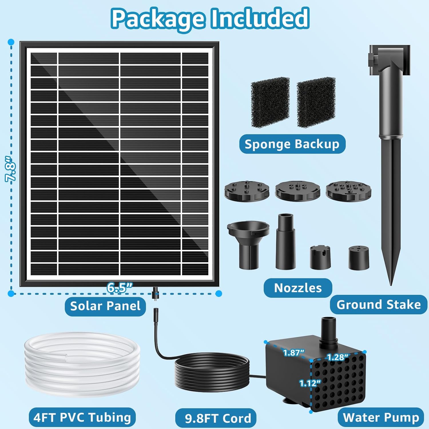Thumbnail 5 de PONDIA Solar Fountain Pump for Bird Bath