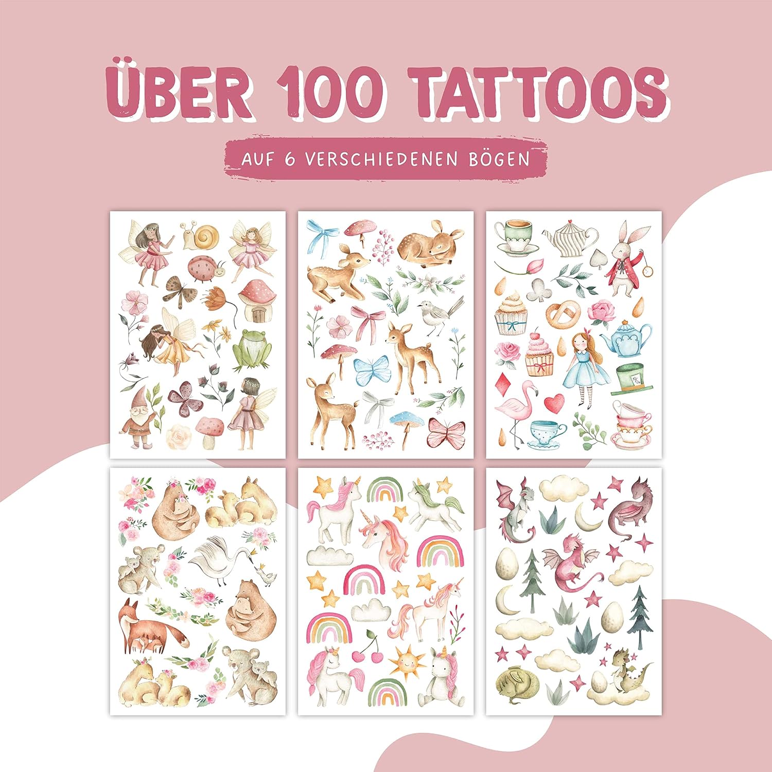 Detalle 2 de Papierdrachen 100 Hautfreundliche Kindertattoos