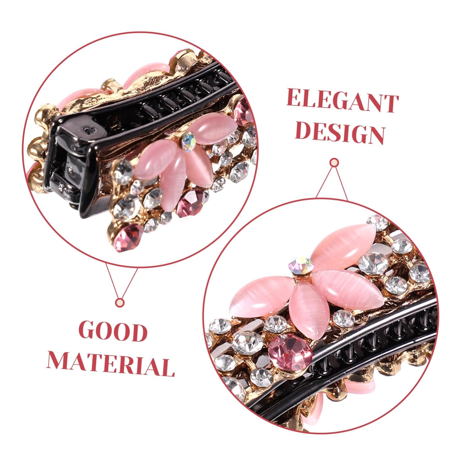 Thumbnail 6 de FOMIYES Rhinestone Bananenhaarklammer – elegante Haarspange für Pferdeschwanz & Alltag