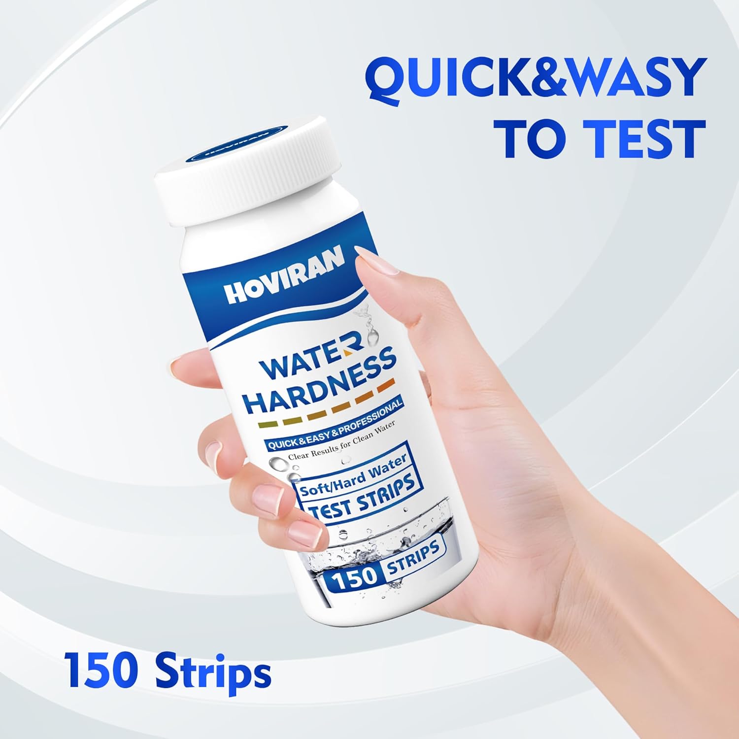 Detalle 2 de Wasserhärte Teststreifen Testkit – 150 Stück, GH 0–425 ppm, für Zuhause, Aquarium, Pool und Spa
