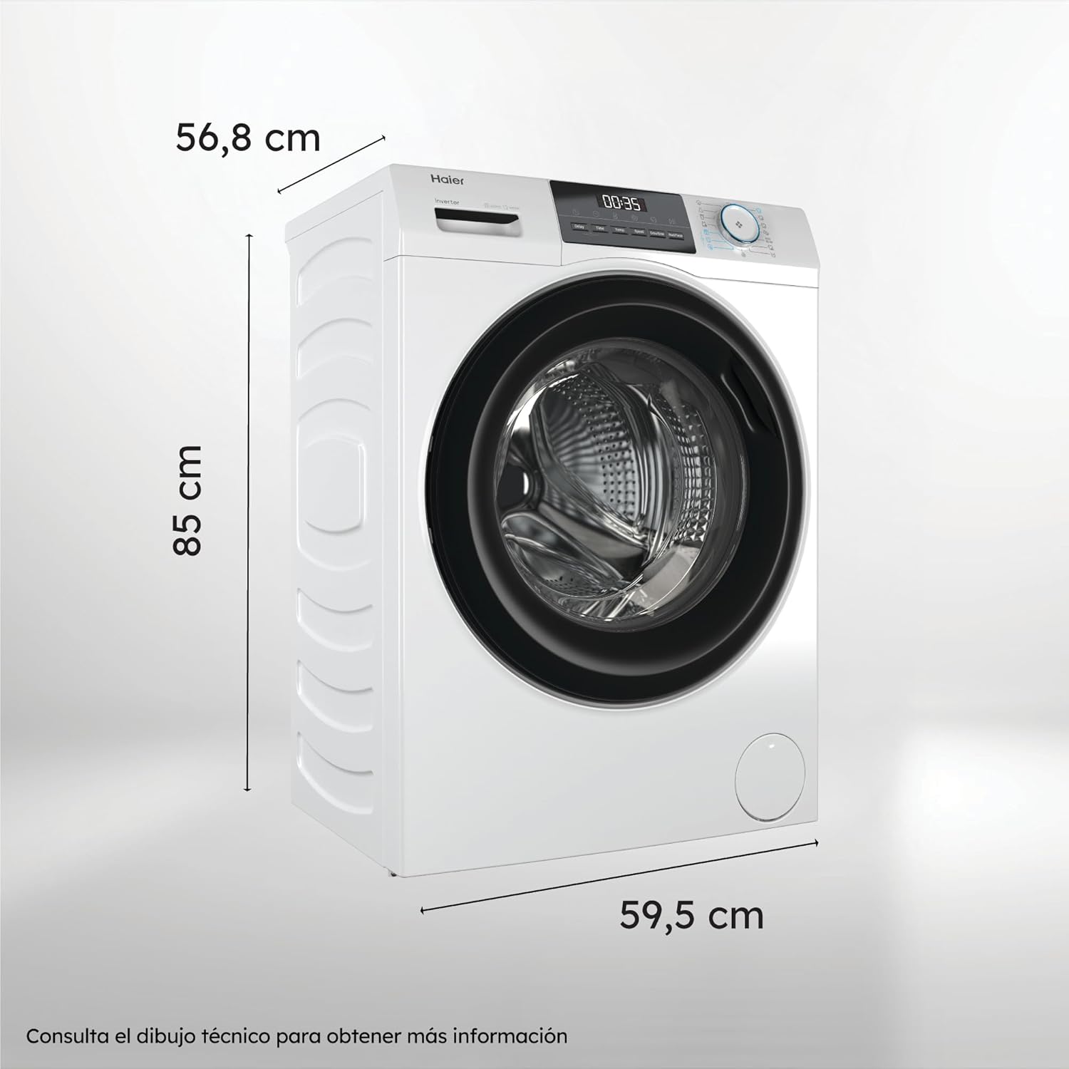 Thumbnail 2 de Haier I-Pro Series 1 HW100-BP14929A-S, lavadora de carga frontal 10 kg con vapor y motor Inverter