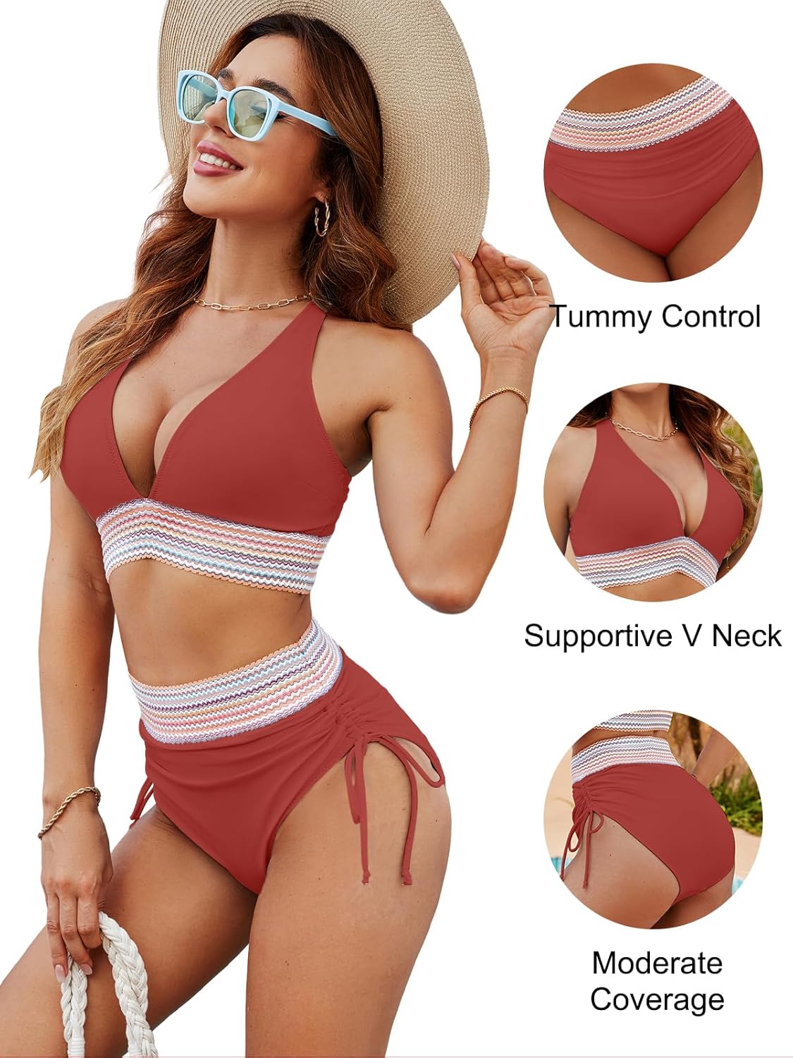 Detalle 2 de Blooming Jelly High Waisted Bikini Sets for Women ๐