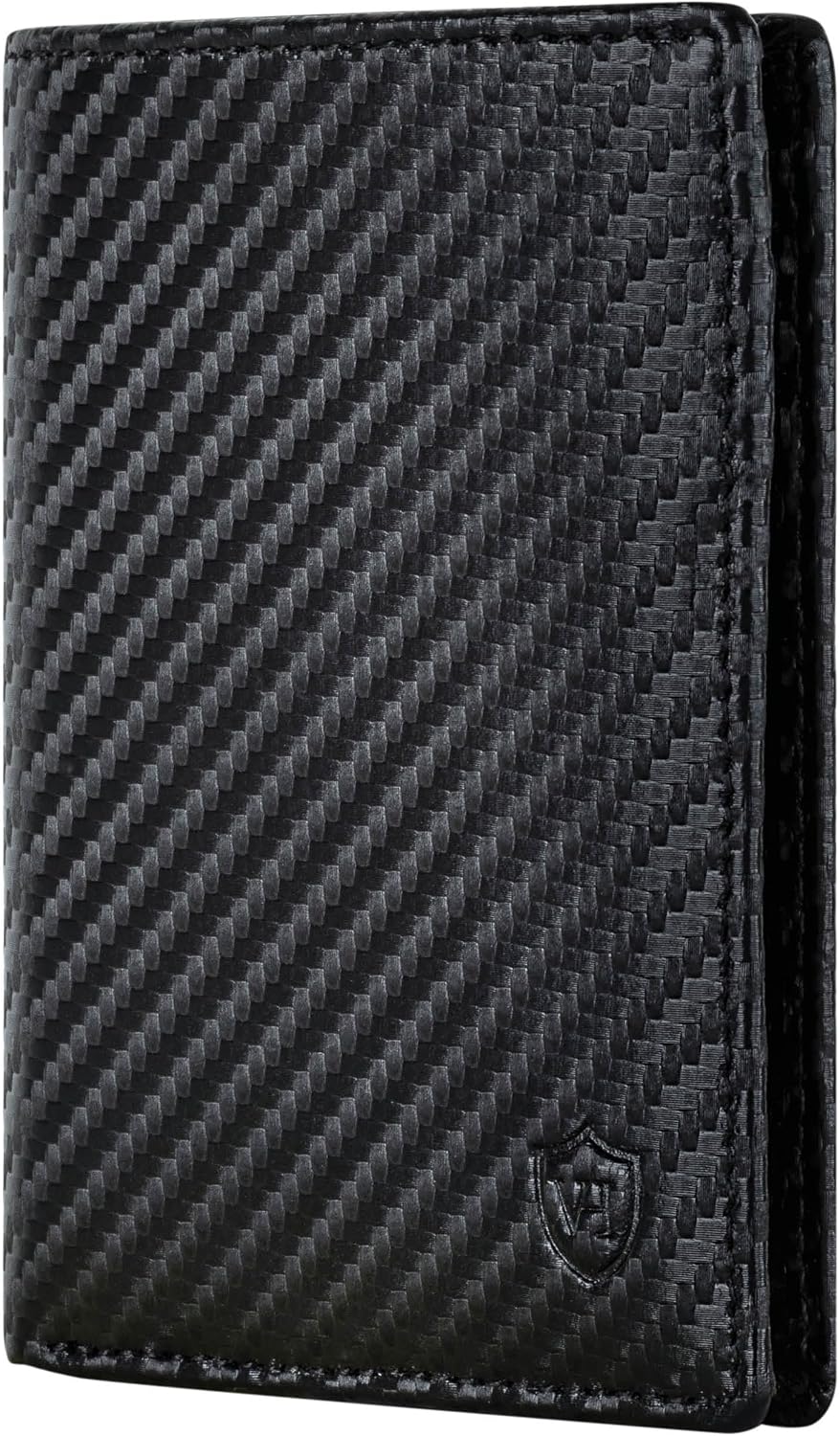 Detalle de VON HEESEN Herren-Leder-Geldbörse Carbon-Schwarz mit RFID-Schutz
