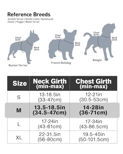 Detalle de Joytale Anti-Traction, harnais pour chien taille M noir, réglable et réfléchissant