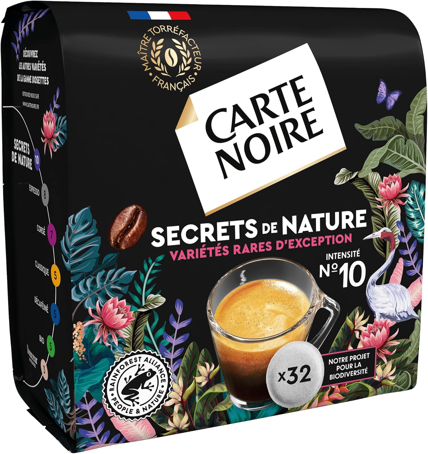 Detalle 2 de CARTE NOIRE – Café en Dosettes Souples Corsé N°7, 180 dosettes compatibles Senseo