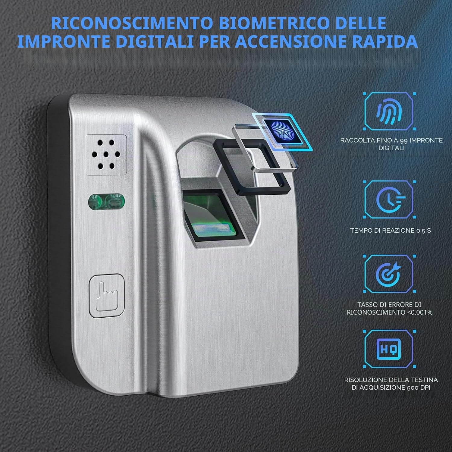 Thumbnail 1 de WASJOYE 57L: Cassaforte Ignifuga con Impronte Digitali e Apertura a Chiave – Sicurezza per Casa, Ufficio e Hotel