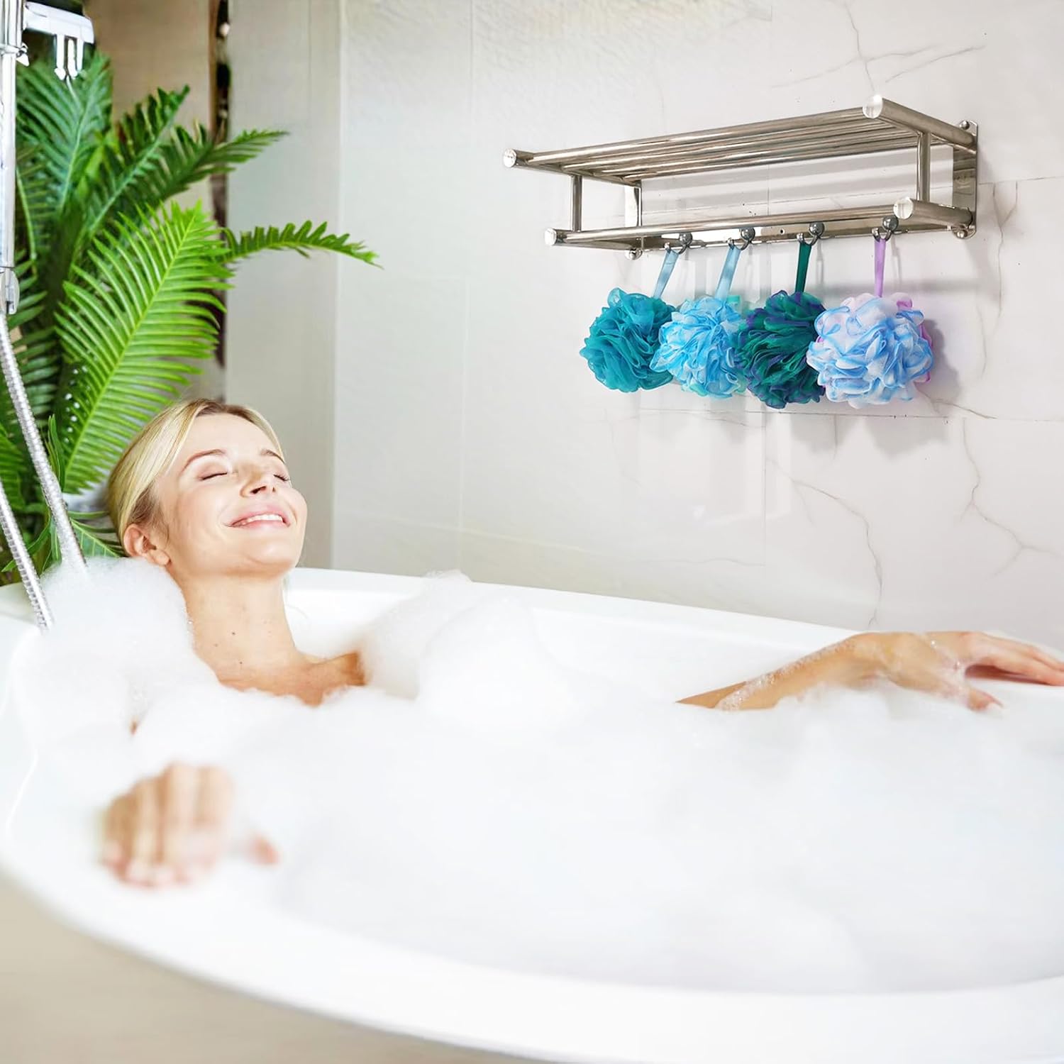 Detalle de Extra Large Shower Puff Loofah Sponge