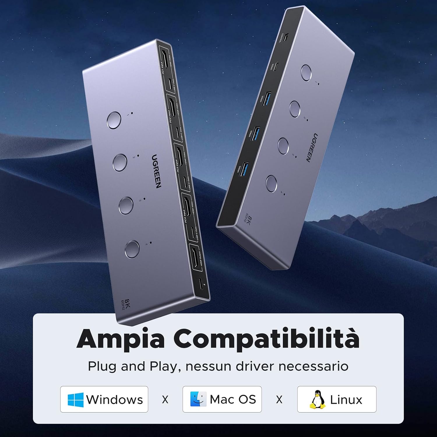 Thumbnail 6 de UGREEN Switch KVM HDMI 2.1 4 porte 8K