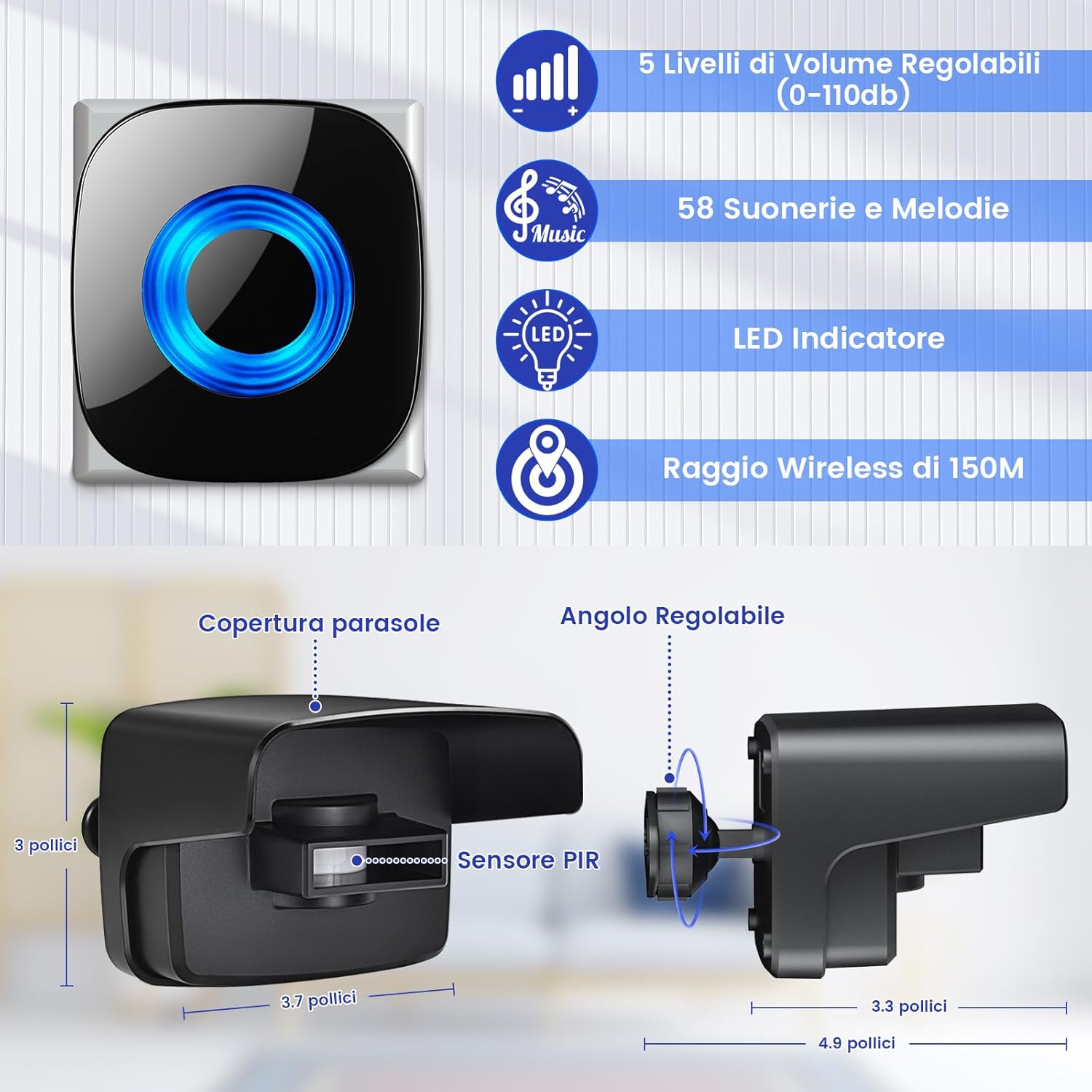 Thumbnail 2 de PHYSEN Allarme vialetto rilevatore di movimento