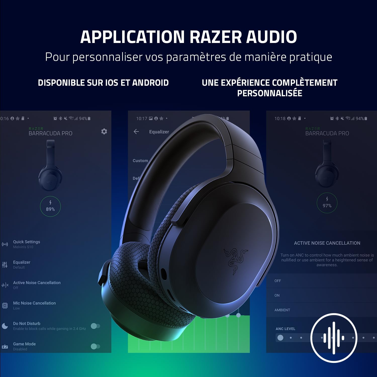 Thumbnail 5 de Razer Barracuda X — Casque gaming sans fil multiplateforme avec SmartSwitch Dual, USB-C et micro cardioïde