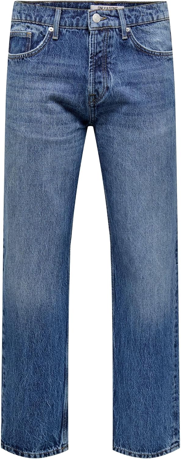 Detalle de Only & Sons Men's Pants in Medium Blue Denim