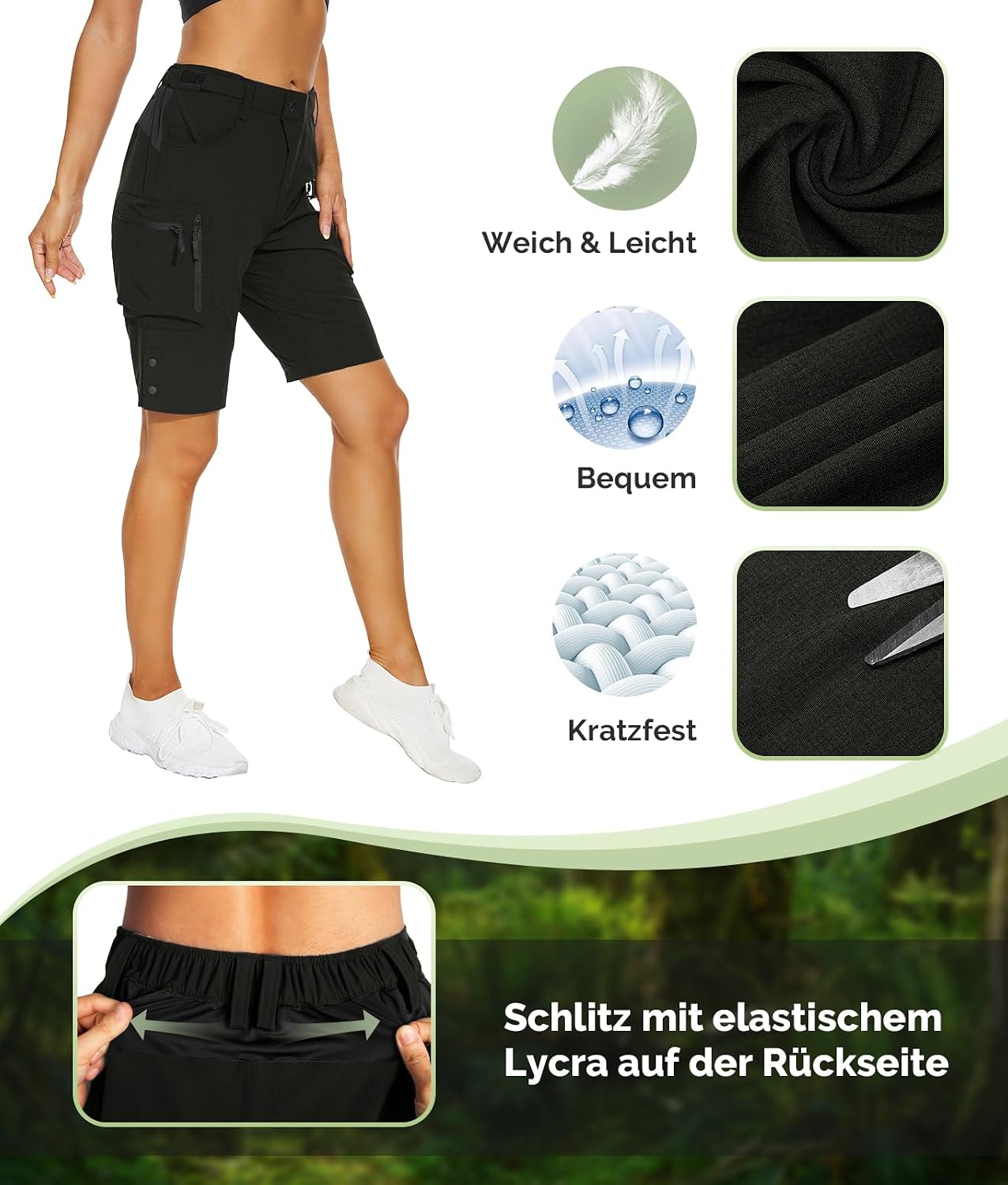 Thumbnail 4 de Cycorld Damen Fahrradhose Kurz – atmungsaktiv, 4-Way-Stretch, 6 Taschen