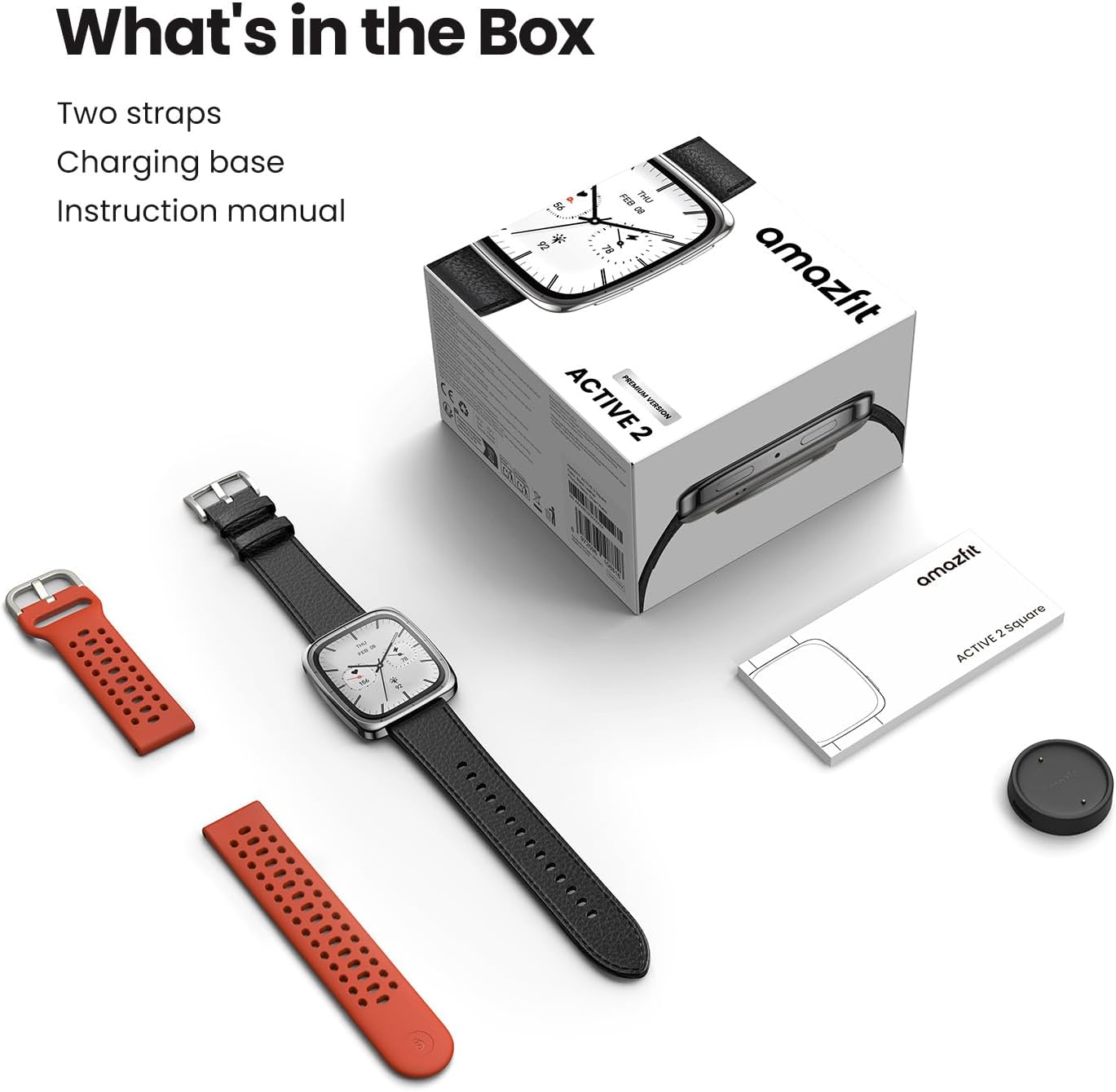 Detalle 2 de Amazfit Active 2 Premium Smart Watch (Square) with GPS, AMOLED & Sapphire Glass