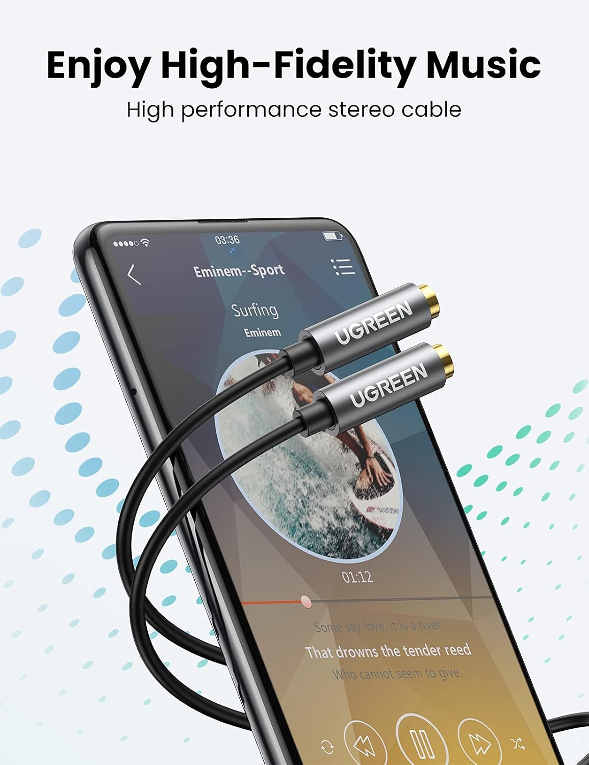 Thumbnail 2 de UGREEN 3.5mm Headphone Splitter 20cm