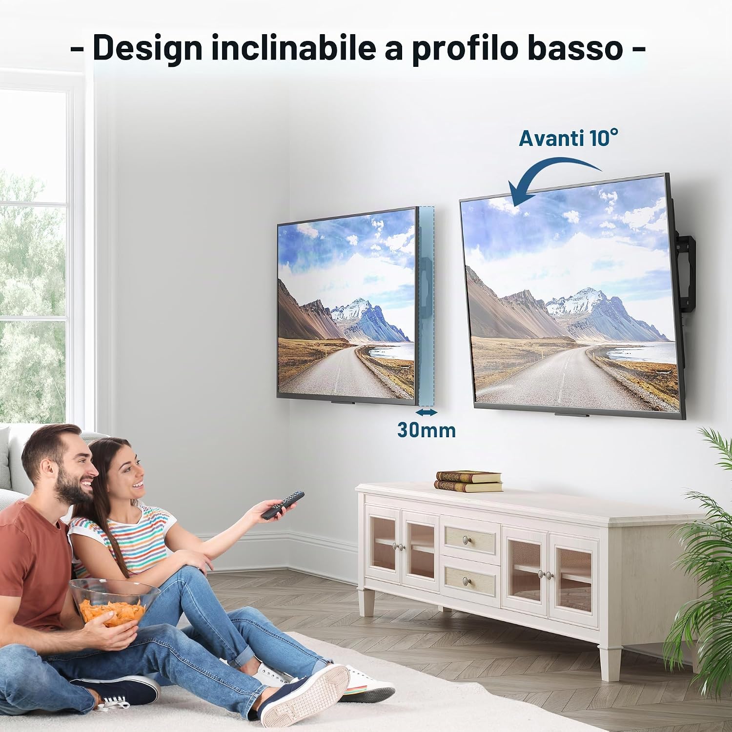 Thumbnail 1 de BONTEC Supporto TV da parete inclinabile 26–65" 55 kg