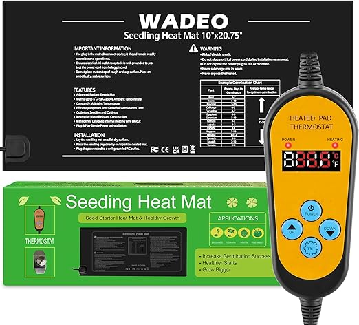 WADEO Estera Calefactora Ajustable 🌱 Calor para Plantas y Germinación