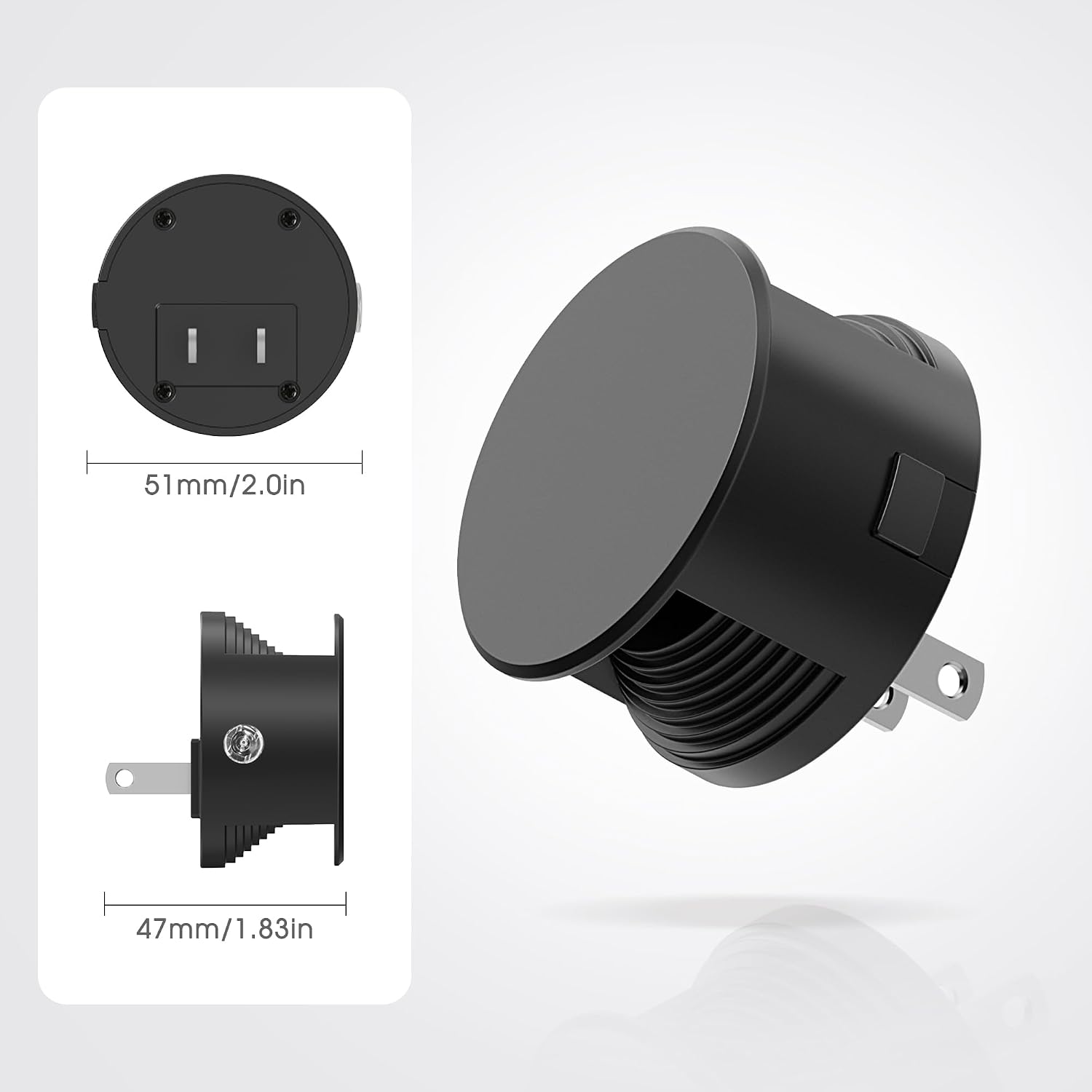 Detalle de Briignite GD112 Plug-In Night Lights, 2-Pack, 3000K Dusk-to-Dawn, 3-Level Dimming