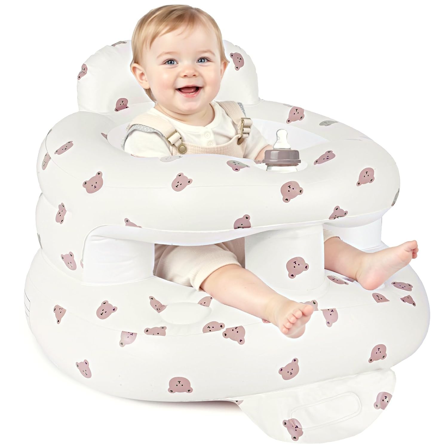 Detalle de CandyHome Inflatable Baby Seat, Bear Design, Built-In Pump and Back Support
