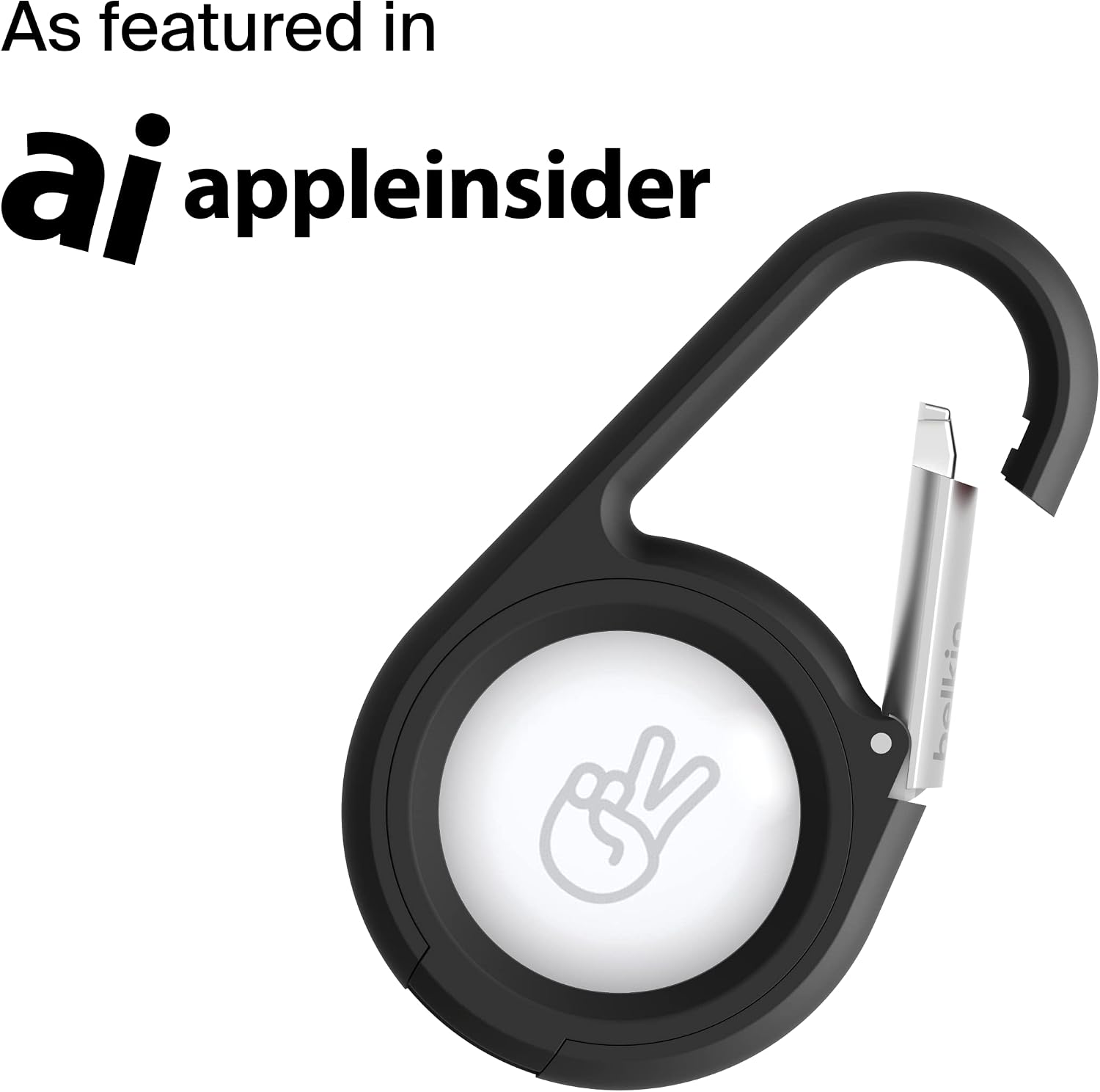 Detalle 2 de Belkin Anneau de protection avec mousqueton pour AirTag, noir