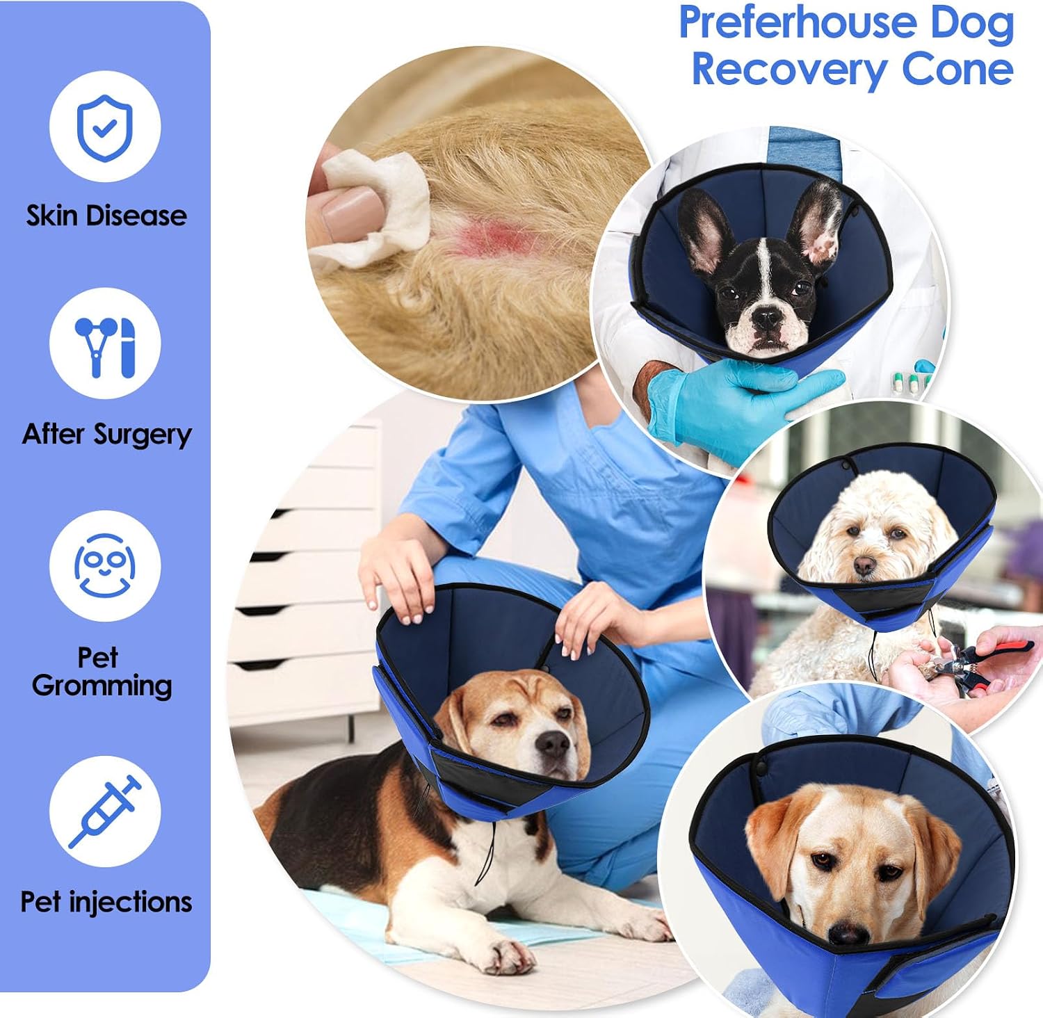 Thumbnail 3 de Preferhouse Small Dog Cone Collar adjustable S