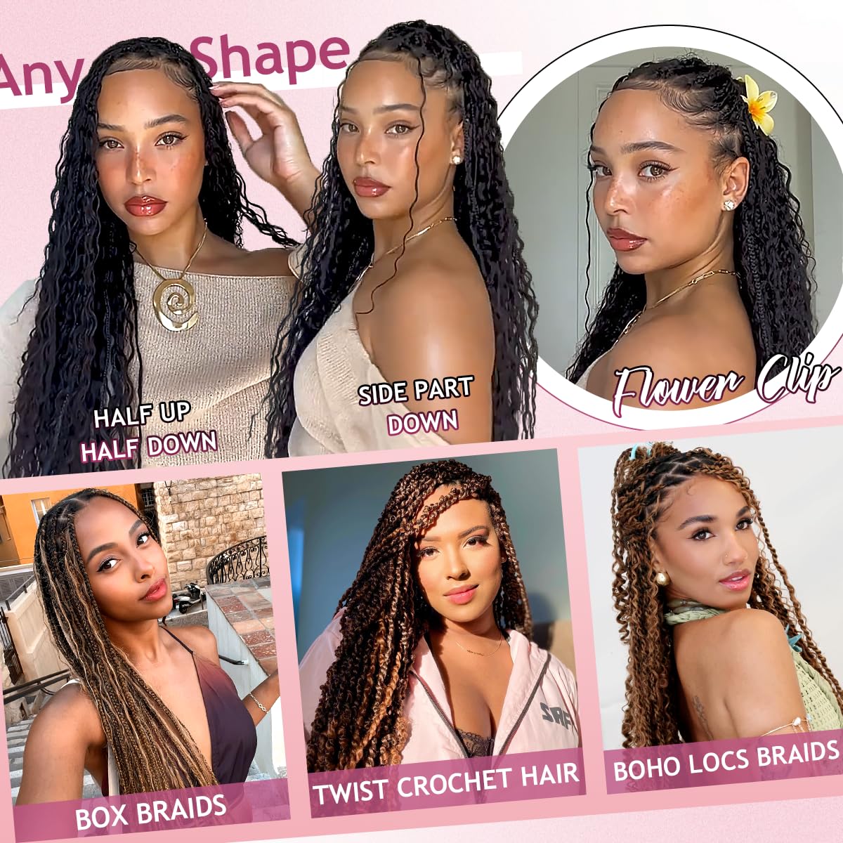 Thumbnail 4 de FONFUNY Human Braiding Hair 20 Inch, 120g
