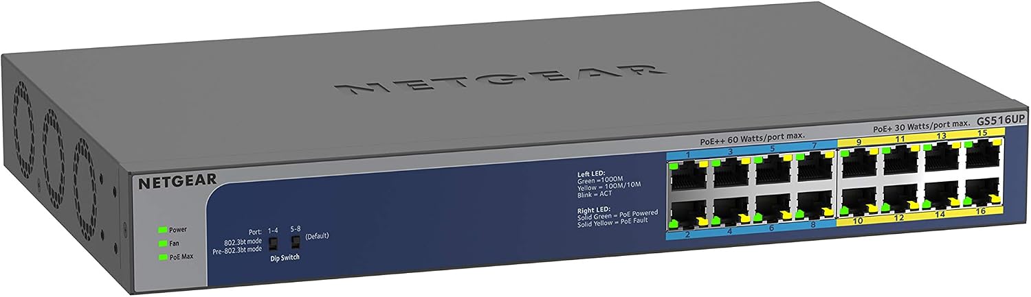 Detalle 2 de NETGEAR Switch Gigabit Ethernet a 16 porte GS316, desktop o a parete