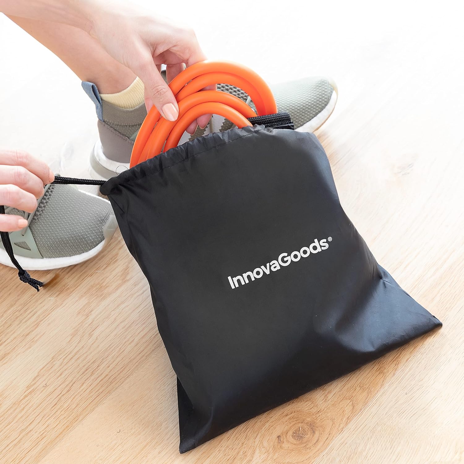 Thumbnail 6 de InnovaGoods Fitness Gürtel mit Widerstandsbändern – 40 lb Stärke, Vielseitig für Po, Bauch & Beine