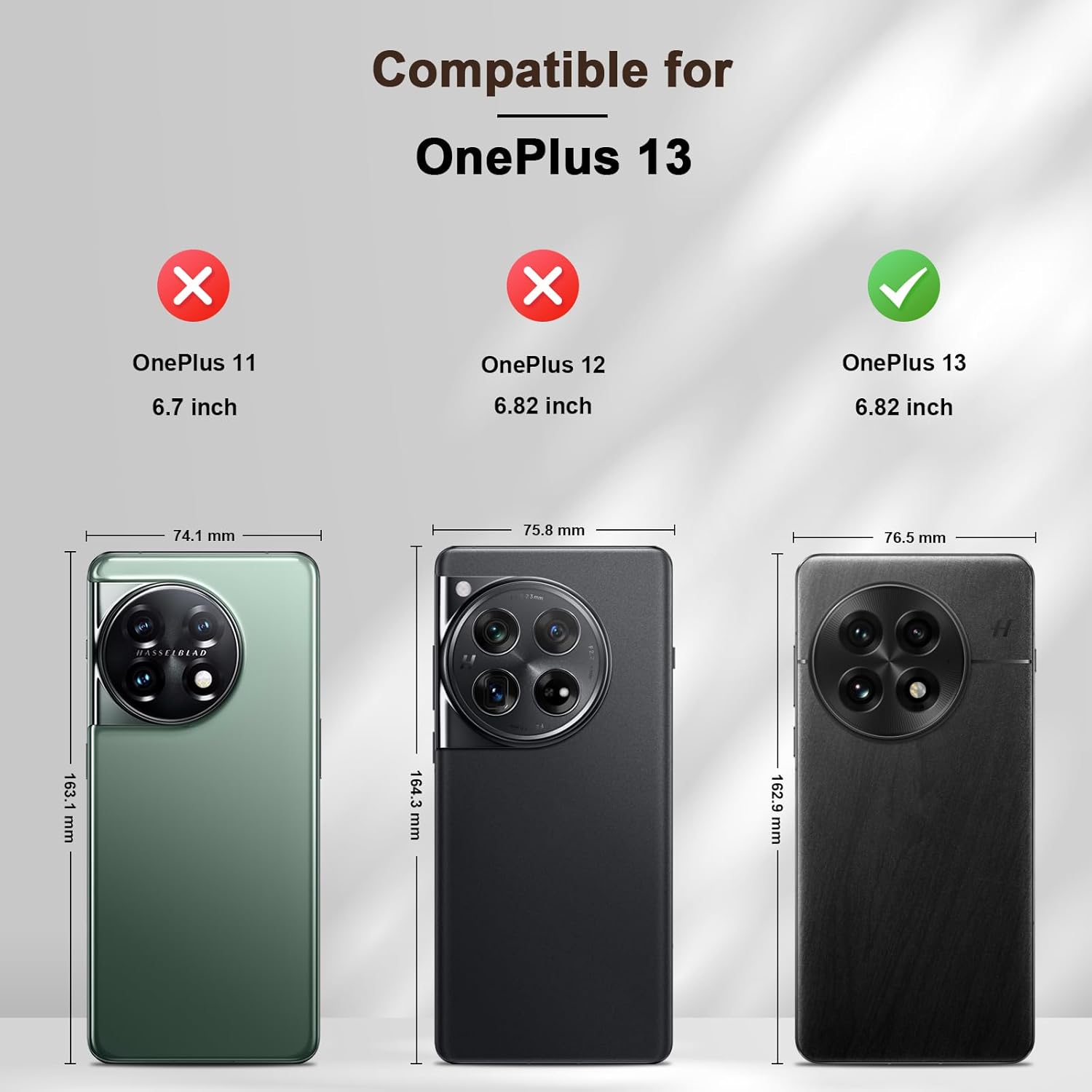 Thumbnail 1 de Jasonyu Handyhülle für OnePlus 13 5G – Leder Flip Hülle mit Kartenfächern, Standfunktion und Magnetverschluss in Braun