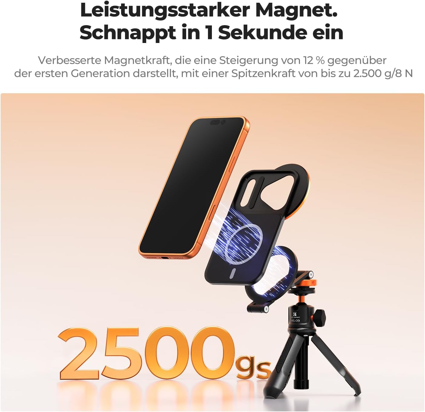Detalle de K&F CONCEPT Doppelseitiger magnetischer Filterclip für iPhone 17 Pro – kompatibel mit 58-mm Gewinde Filtern