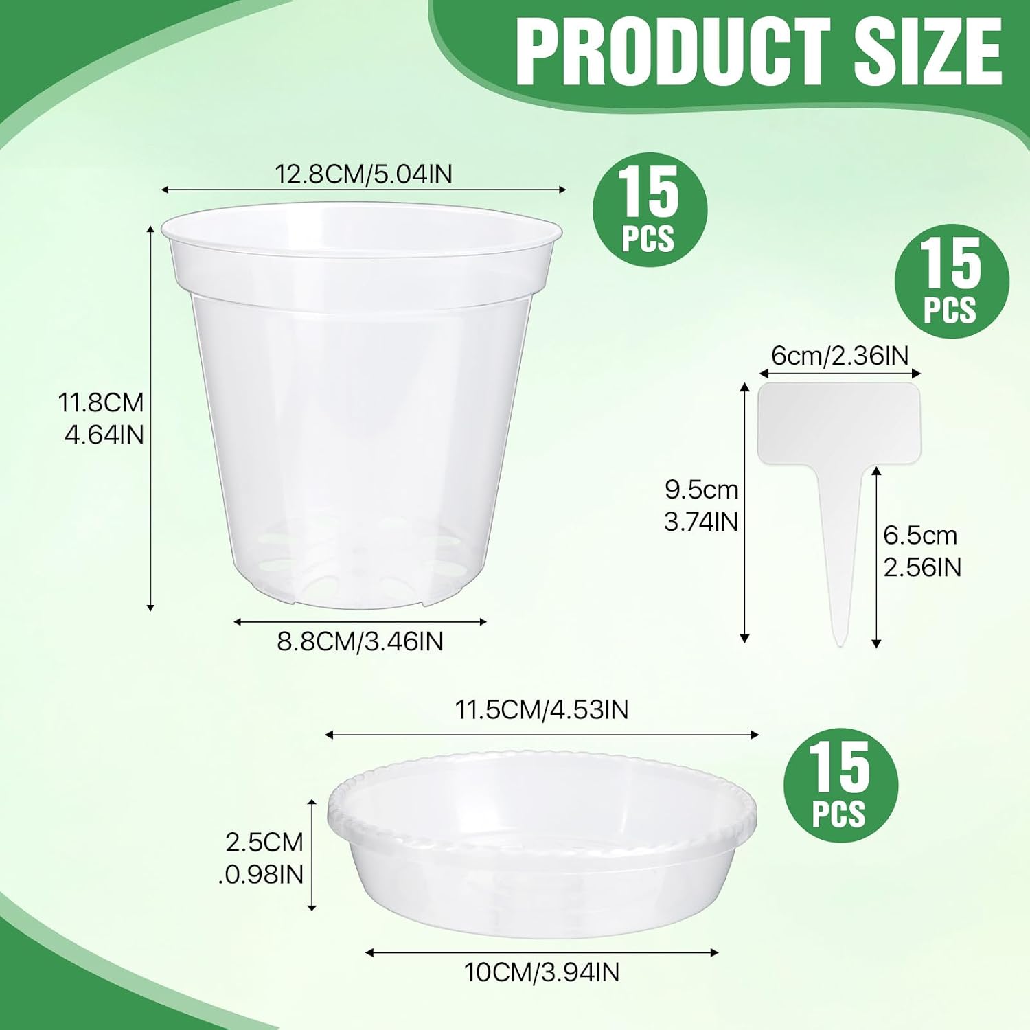 Detalle de Clear Nursery Pots, 5-inch