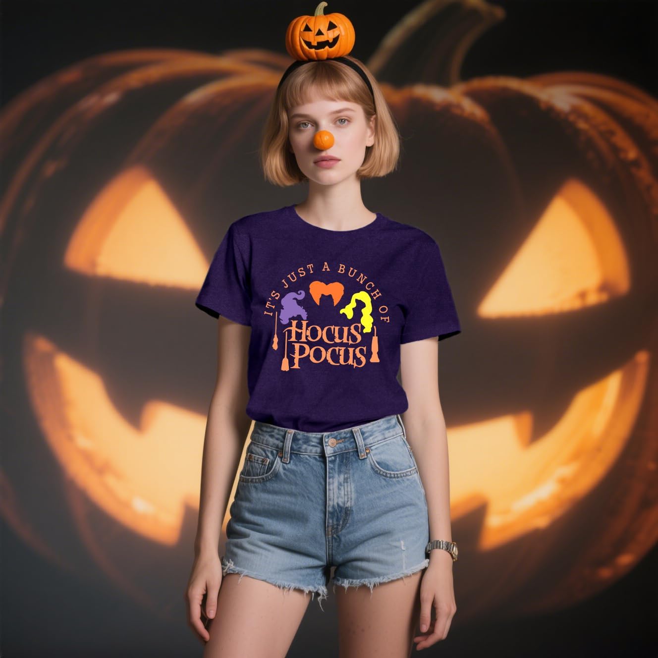 Thumbnail 1 de Qskall Halloween Sanderson Sisters T-Shirt for Women – Hocus Pocus Tee