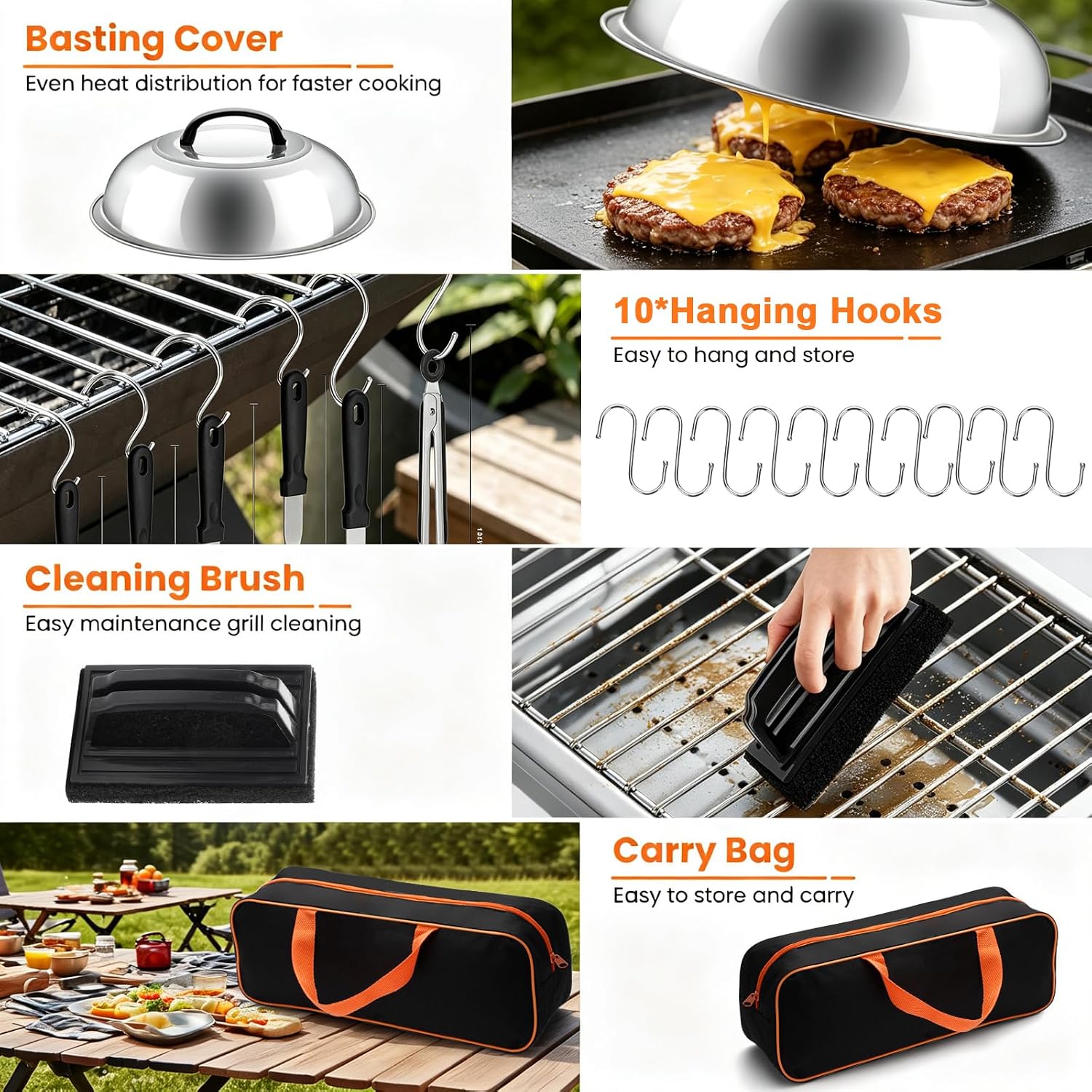 Thumbnail 6 de CenGoes BBQ Griddle 32-Piece Stainless Steel Flat-Top Grill Tool Set