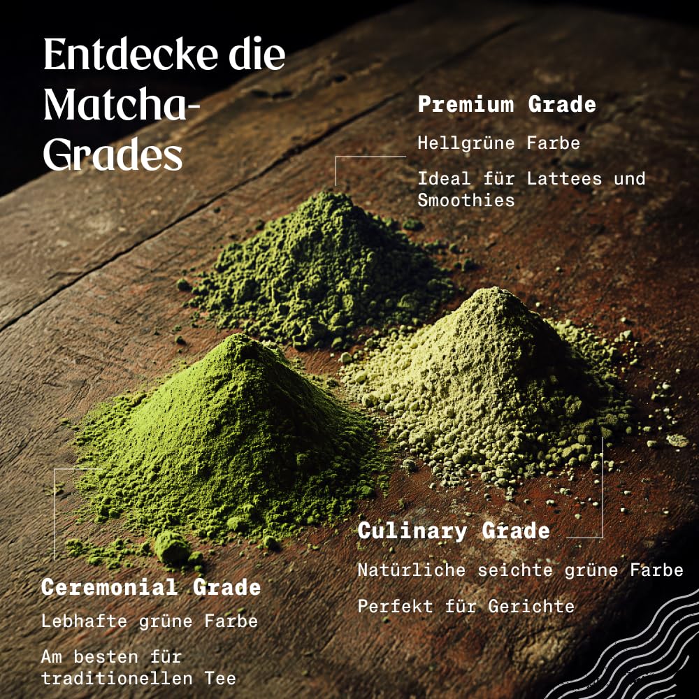 Detalle 2 de NaturaleBio Matcha-Tee-Pulver Ceremonial Grade Original aus Japan (Uji, Kyoto) – Bio Grüntee für Tee, Küche & Latte, 30 g