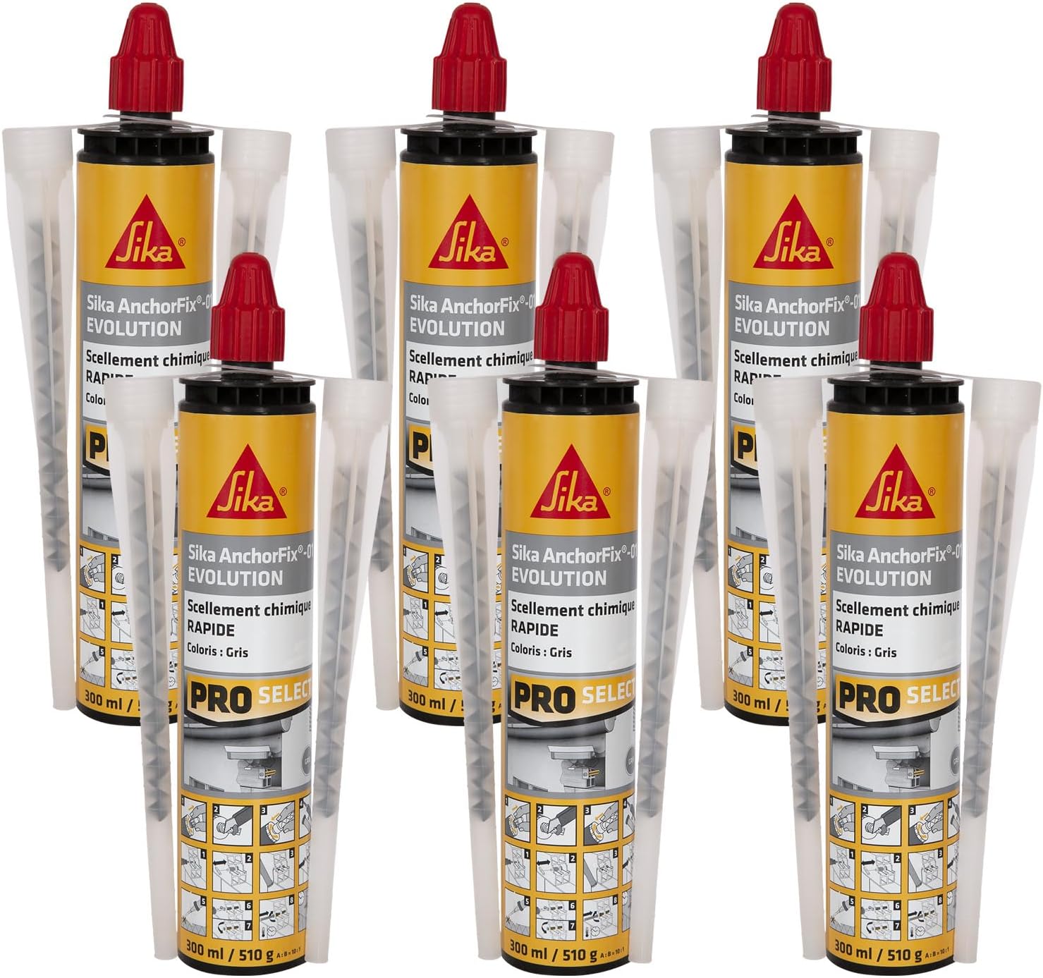 Thumbnail 6 de Sika Anchorfix 01 Evolution Gris – Scellement chimique rapide pour multi-matériaux (300 ml)
