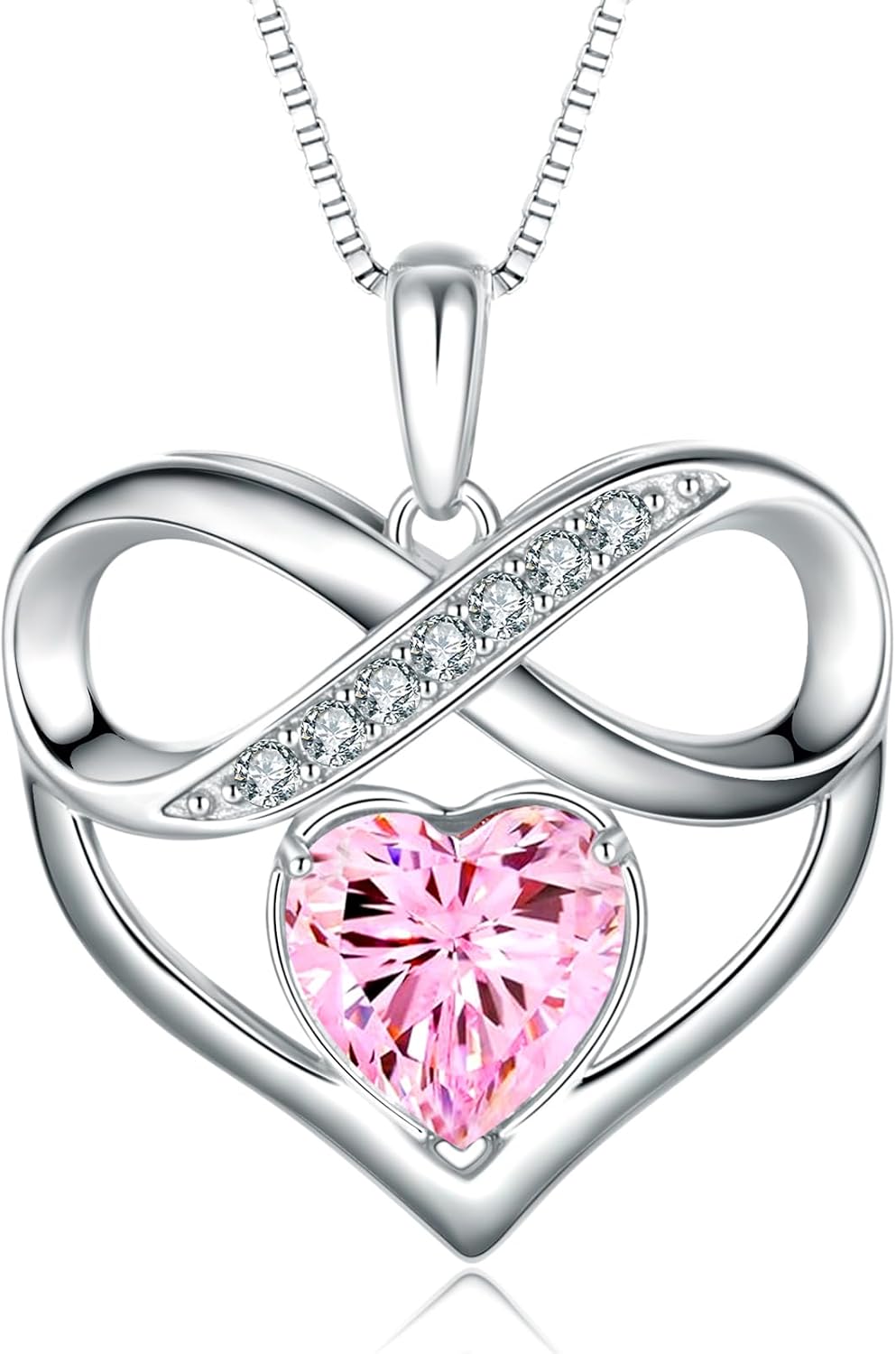 Detalle de Collana con ciondolo a forma di cuore infinito in argento Sterling di NONNYLLEI