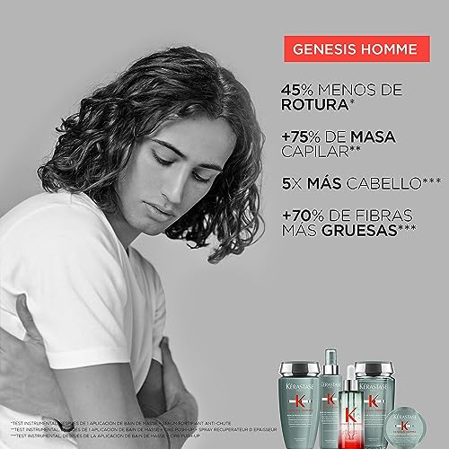 Detalle 2 de KÉRASTASE Genesis Homme Bain de Force Quotidien – Shampoing Purifiant 250 ml
