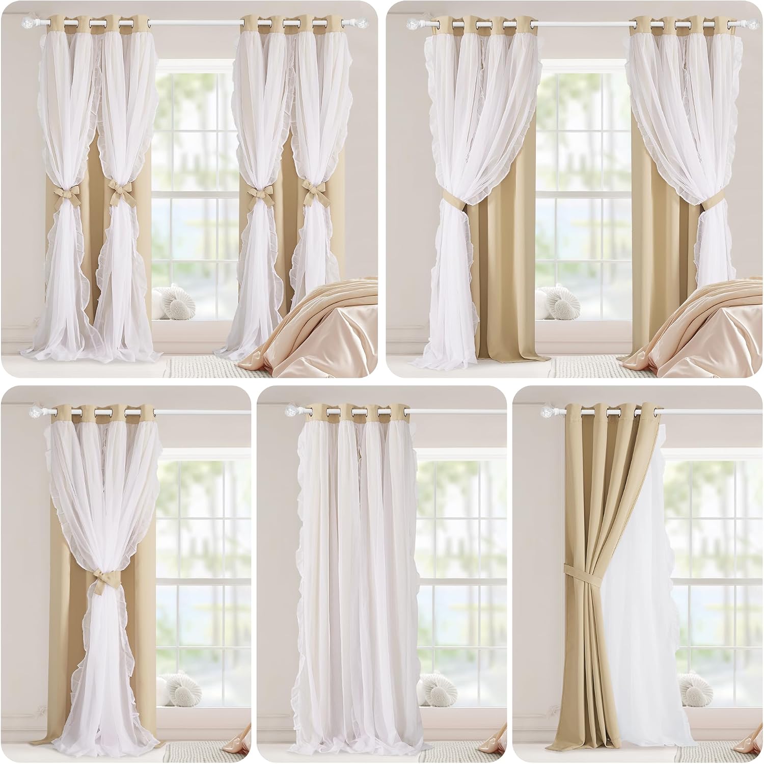 Thumbnail 6 de PONY DANCE Biscotti beige curtains 52x84