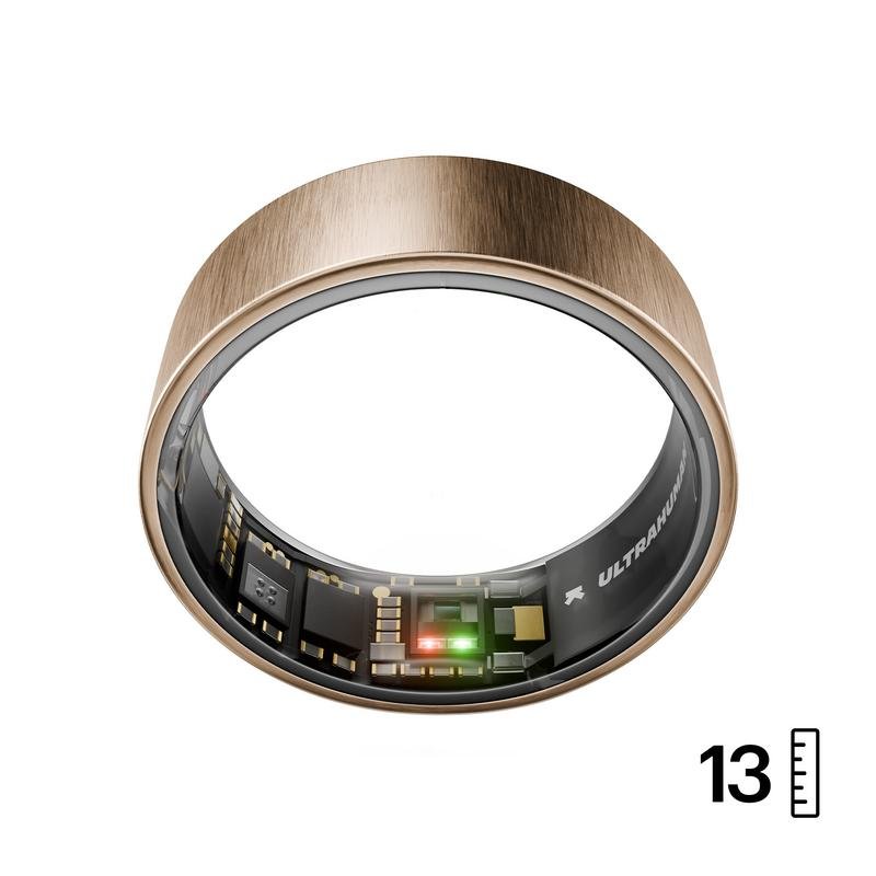 Detalle de Ultrahuman Ring AIR – Anillo inteligente Talla 13, Oro rosa, Bluetooth 5.0, IPX7