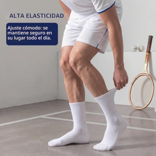Detalle 2 de Wamicu Calcetines Deporte Hombre 5 Pares: algodón peinado, acolchados y transpirables para running
