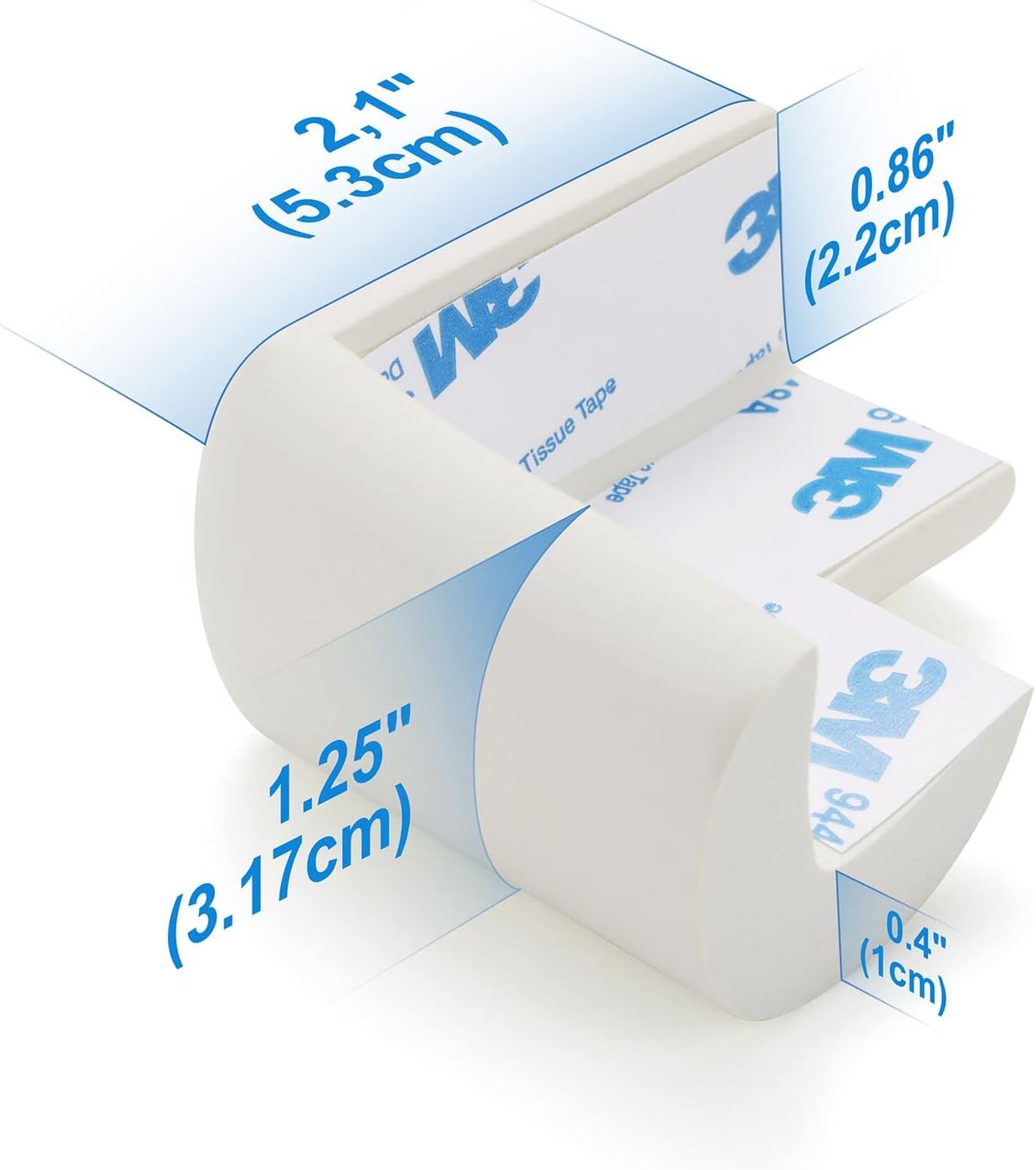 Thumbnail 4 de AIXMEET 8-Pack Black Foam Corner Protectors, Pre-Taped