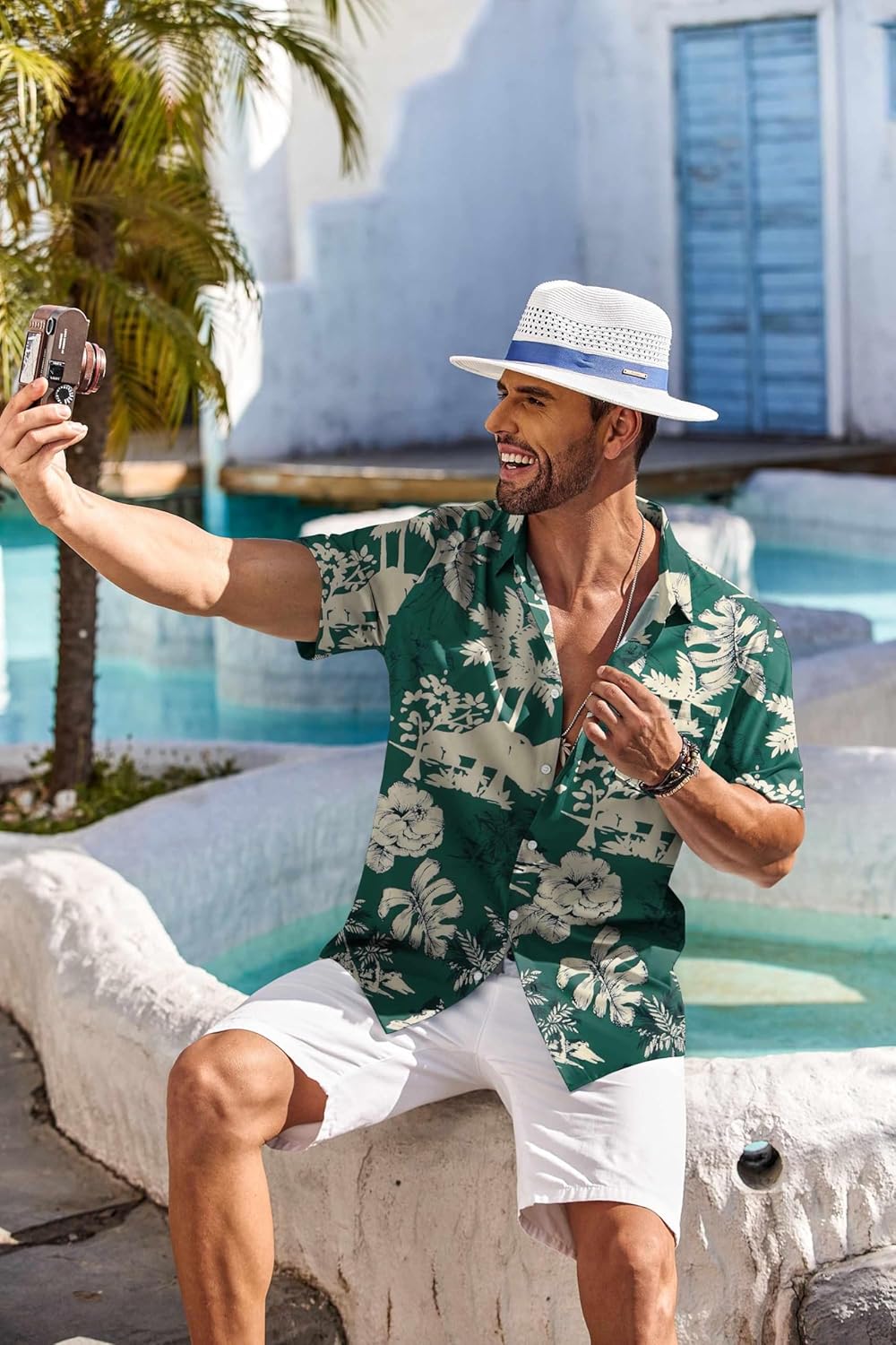 Thumbnail 4 de COOFANDY Men’s Hawaiian Shirt Short Sleeve